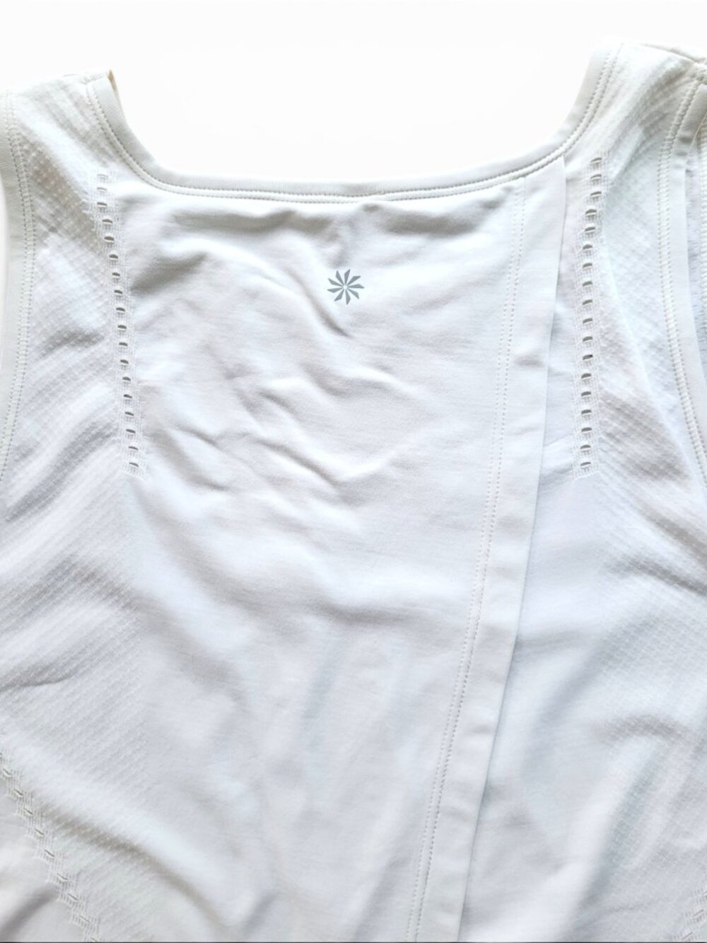 Athleta Foothill Seamless Nylon Stretch Split Back Tank Top in Bright White - Picture 10 of 11